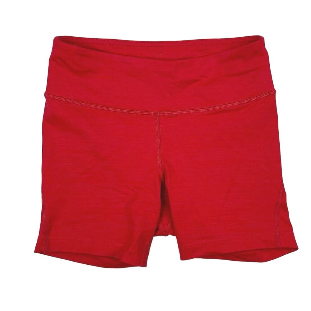Outdoor Voices Red Low Rise Elastic Waist Fitness Slim Fit Biker Shorts Size XS